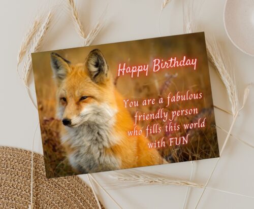 Fox Birthday Card - Image 4