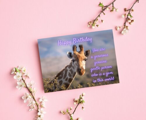 Giraffe Birthday Card - Image 6