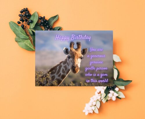 Giraffe Birthday Card - Image 4