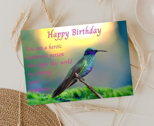 Hummingbird Birthday Card - Image 5