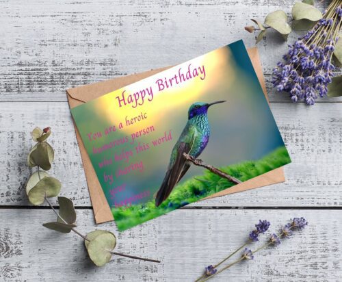 Hummingbird Birthday Card - Image 4