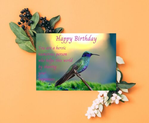 Hummingbird Birthday Card - Image 6