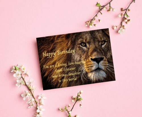 Lion Birthday Card - Image 6