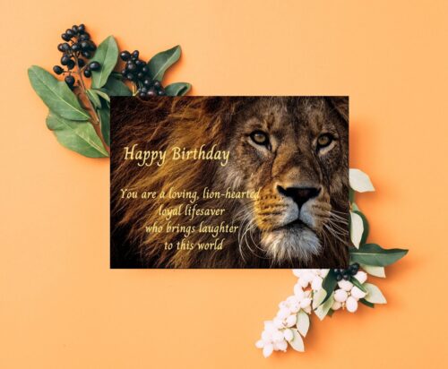 Lion Birthday Card - Image 5