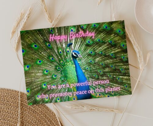 Peacock Birthday Card - Image 6