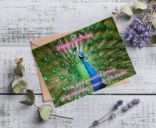Peacock Birthday Card - Image 7