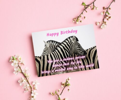 Zebra Birthday Card - Image 7