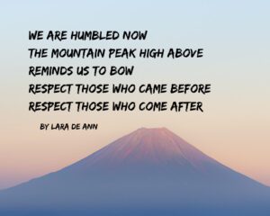 Respect - tanka - mountain