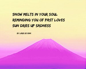 Sun Dries Up Sadness - Haiku - in color
