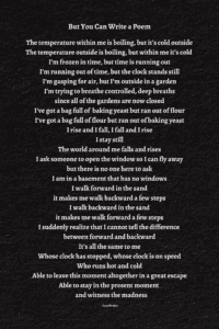 But You Can Write a Poem - black texture