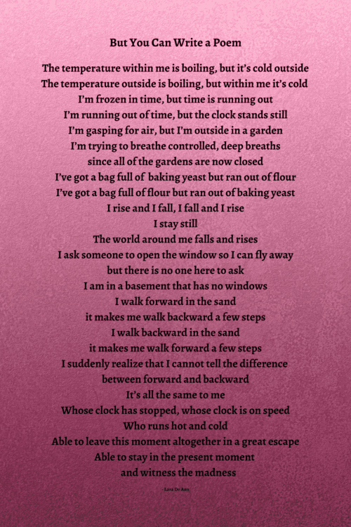 But You Can Write a Poem - gradient mauve