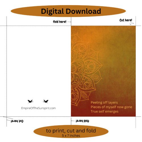 Haiku Card - Emerge - Orange - Image 2