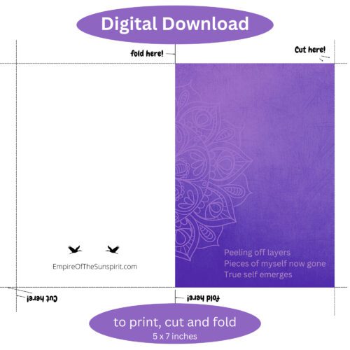 Haiku Card - Emerge - Purple - Image 2