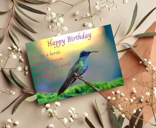Hummingbird Birthday Card - Image 7