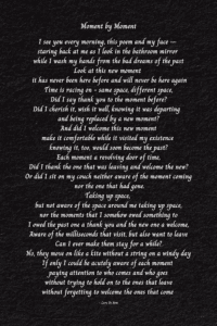Moment by Moment - black