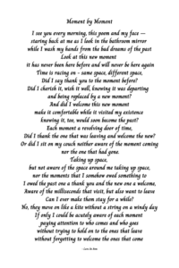 Moment by Moment - white