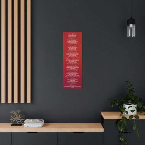 Moment by Moment - canvas - red with white letters - Image 4