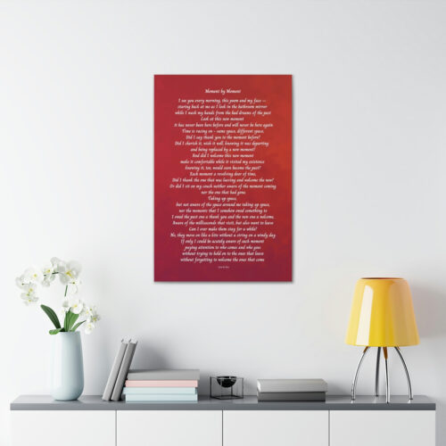 Moment by Moment - canvas - red with white letters - Image 7