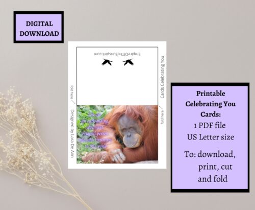 Orangutan Celebrating You Card - Image 2
