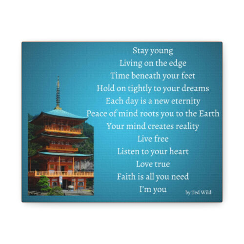 Live Free - pagoda - canvas - green - Image 4