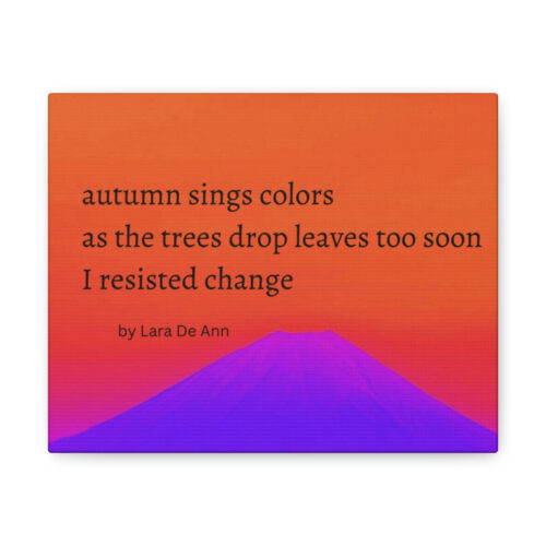 Autumn - haiku - canvas - black letters - Image 9