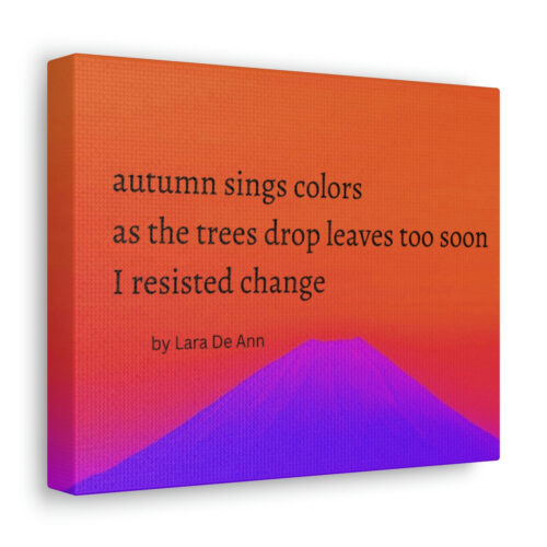 Autumn - haiku - canvas - black letters - Image 10