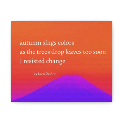 Autumn - haiku - canvas - white letters - Image 9