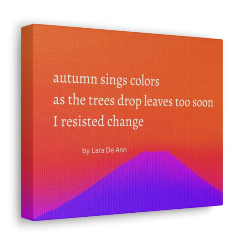 Autumn - haiku - canvas - white letters - Image 10