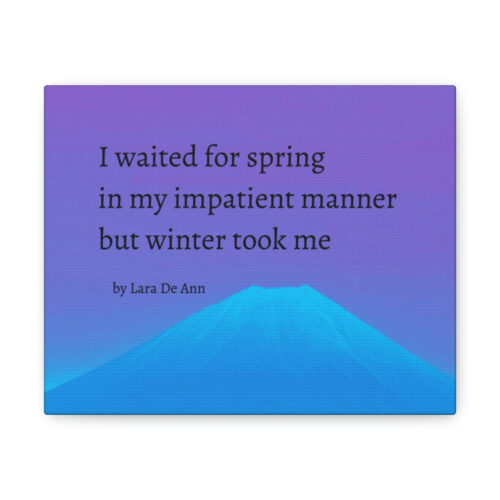 Winter - haiku - canvas - black letters - Image 11