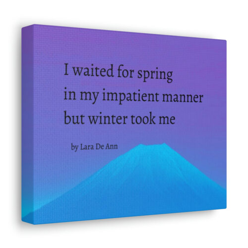 Winter - haiku - canvas - black letters - Image 12