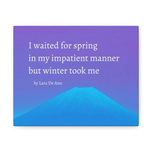 Winter - haiku - canvas - white letters - Image 11