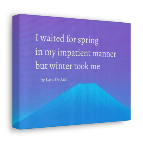 Winter - haiku - canvas - white letters - Image 12
