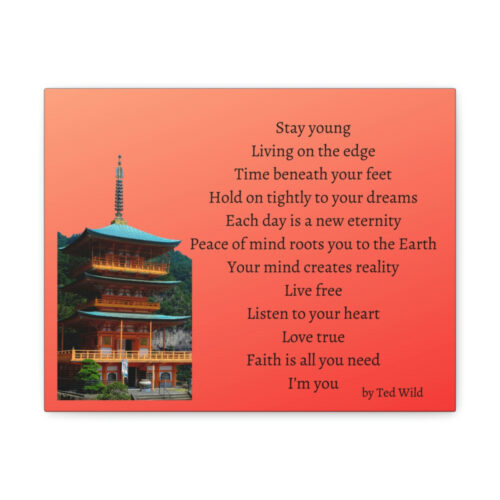 Live Free - pagoda - canvas - orange - Image 3