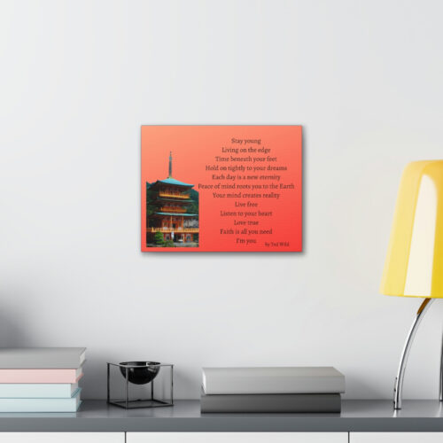Live Free - pagoda - canvas - orange - Image 5