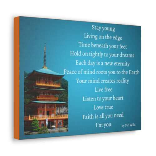 Live Free - pagoda - canvas - green - Image 7