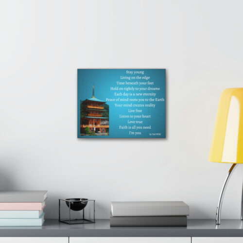 Live Free - pagoda - canvas - green - Image 8