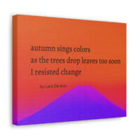 Autumn - haiku - canvas - black letters