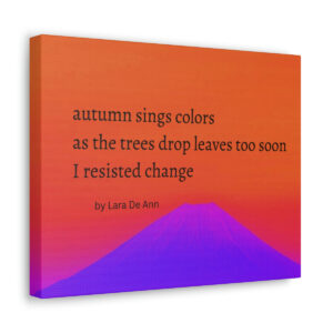 Autumn - haiku - canvas - black letters
