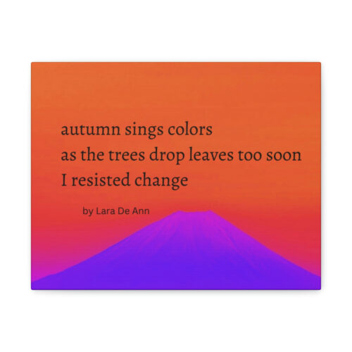 Autumn - haiku - canvas - black letters - Image 2