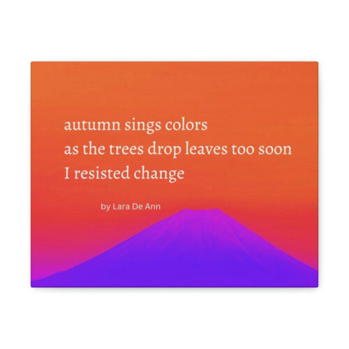 Autumn - haiku - canvas - white letters - Image 11