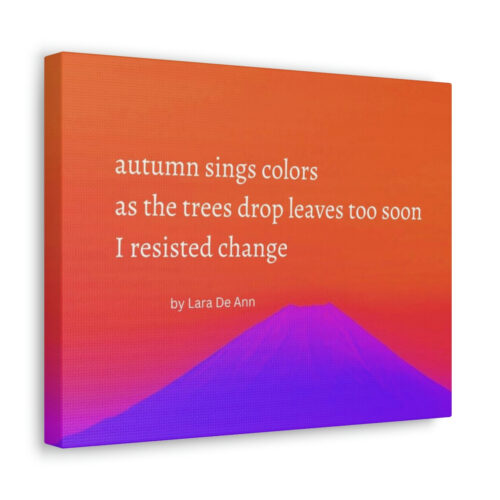 Autumn - haiku - canvas - white letters - Image 12