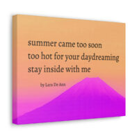 Summer - haiku - canvas - black letters