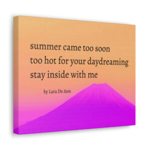 Summer - haiku - canvas - black letters