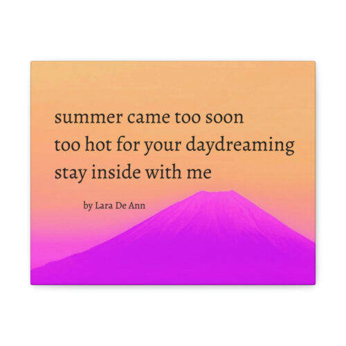 Summer - haiku - canvas - black letters - Image 2