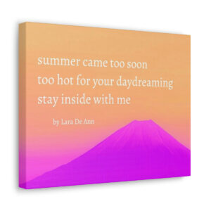 Summer - haiku - canvas - white letters