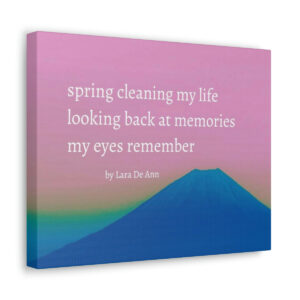 Spring - haiku - canvas - white letters