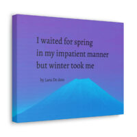 Winter - haiku - canvas - black letters