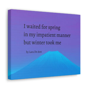 Winter - haiku - canvas - black letters