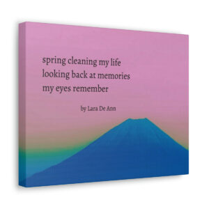 Spring - haiku - canvas - black letters