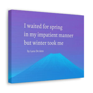 Winter - haiku - canvas - white letters